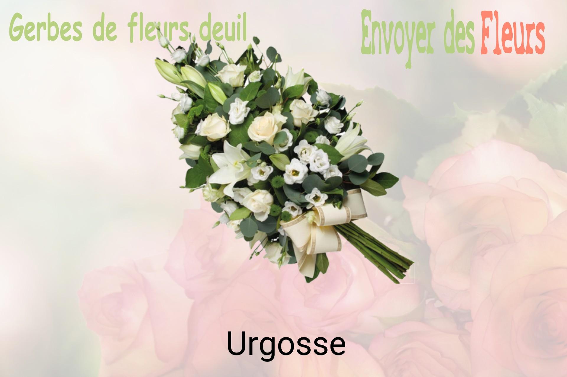 Gerbe de fleurs de deuil livrée à Urgosse